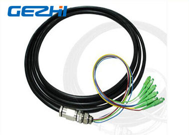 6 Core SC / APC Fiber Optic Pigtail singlemode 9/125 um OS2 LSZH 15 Meter 0.9mm