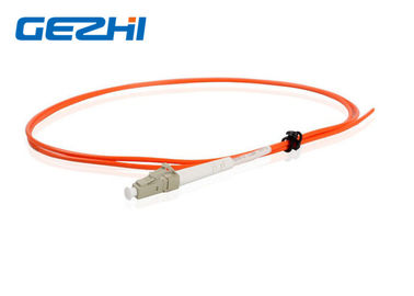 LC Multimode Patch Cord Aksesoris Simplex Cord 2.0mm Dia LSZH Penyangga Ketat Orange